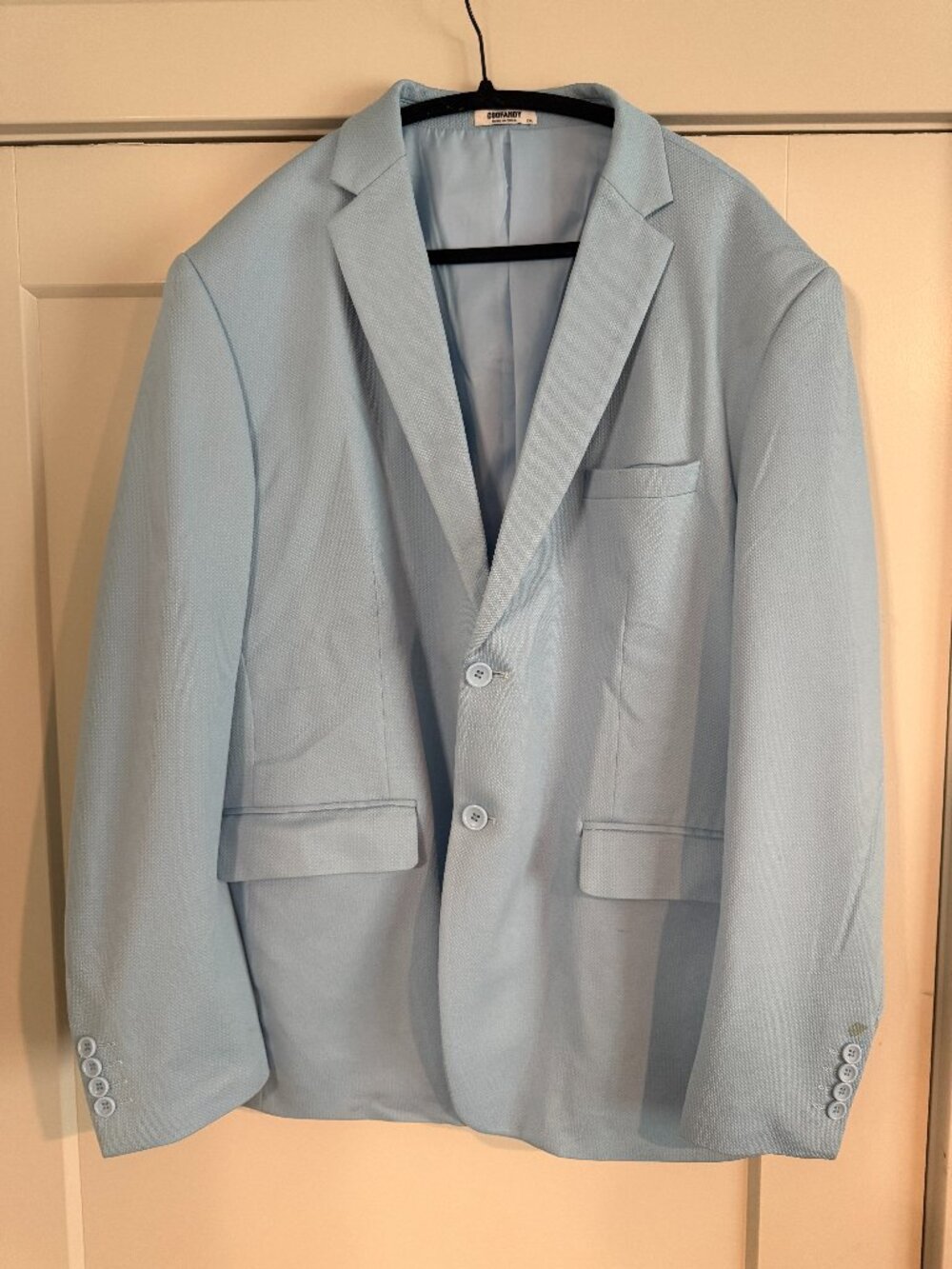 coofandy men’s light blue blazer XXL